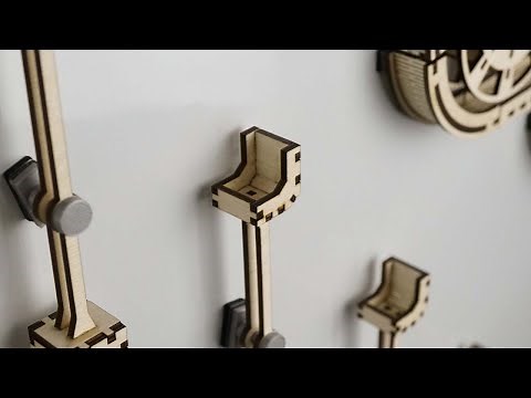 Modular Magnetic Wooden Marble Run | Infinity Trax (Track Example )