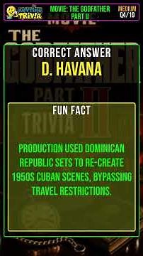 Movie: The Godfather Part II Trivia #Shorts