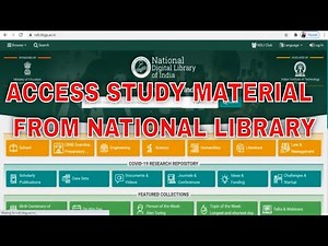 How to use National Digital Library of India || NDL || Digital Library