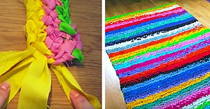 DIY No Sew Rag Rug
