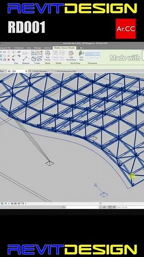 Revit Space Frame with Spider #Shorts