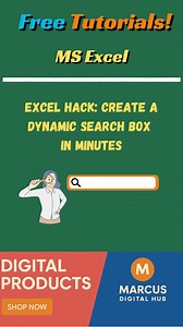 1.8M views · 18K reactions | Tired of scrolling through long Excel lists? ✨ Learn how to make a search box that instantly filters your data from another sheet — no advanced skills needed! Perfect for student lists, inventories, or any database.  Try it now and make your Excel work smarter, not harder! #ExcelTips #DataHacks #Productivity #LearnExcel #tutorial #Excel | Marcus Andreno | Facebook