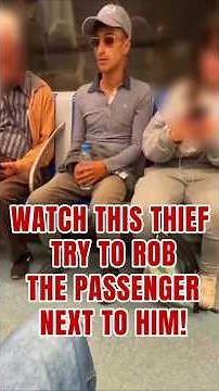 WATCH THIS thief try to Rob the person sitting next to him! Pickpocket caught on camera.