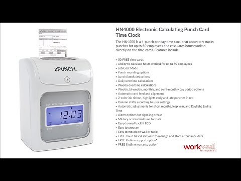 uPunch HN4000 Electronic Calculating TIme Clock