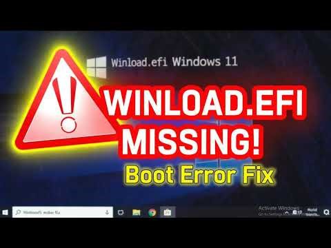 How to fix Winload efi is missing or contains errors on Windows 11