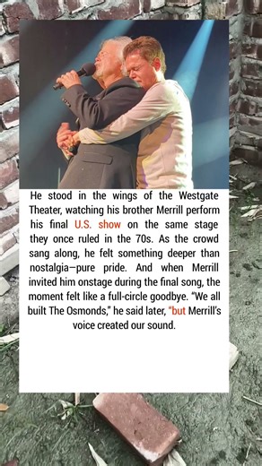The Final Goodbye: Merrill Osmond’s Last U.S. Stage Moment | #shorts