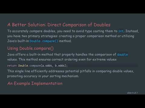 How to Use the Comparator Interface to Accurately Sort Doubles in Java