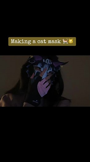 kinda ugly cuz it’s my first lol #catmask #cat #therianmask #fyp