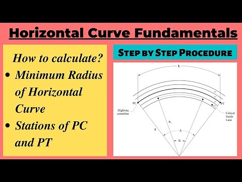 Minimum Radius of Horizontal Curve| Stations of PC and PT of Horizontal Curve
