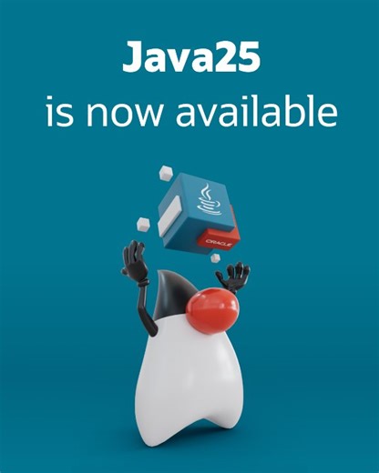 Java 25 is now available! #Java25 #JDK25 #OpenJDK 👉 Download Now: https://social.ora.cl/6189APt6V 👉 Release notes: https://social.ora.cl/6183APt6Z 👉 API Javadoc: https://social.ora.cl/6189APt65 👉 Features: https://social.ora.cl/6183APt6c 👉 Inside Java on JDK 25: https://social.ora.cl/6184APt6Y | I