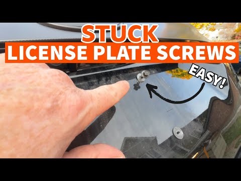 How To Remove a Stuck | Stripped License Plate Screw
