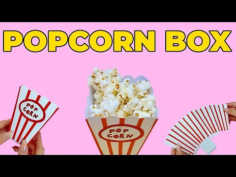 HOW TO MAKE POPCORN BOX FROM PAPER AT HOME