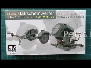 AFV Club 1/35 60cm Flakscheinwerfer (Flak-Sw36) mit Sd.Ah. 51 - Kit Review