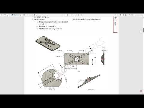 SolidWorks CSWA Practice Problem 5.2