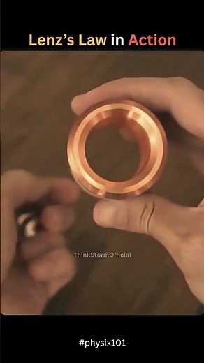 Lenz's Law visualization | Demonstration #physics #science #knowledge #shorts