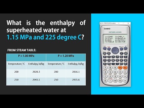 Steam Table Interpolation (Single and Double Interpolation)