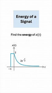 ElectricalMath on Instagram: "The energy of a signal is a standard quantity that measures its strength, and is a concept that arises frequently in electrical engineering courses like signals and systems and communication systems. Normally, we view a signal x(t) as a voltage across a one-ohm resistor. Then, the energy of x(t) would be the energy dissipated by this resistor. Let’s take a look at a worked example of calculating the energy of a signal. #electrical #electricalengineering #math"