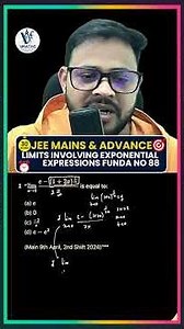 🔥 JEE Main 2024 Limit Question_rick to Solve Exponential Limits Quickly! | Maths With Vishal#shorts