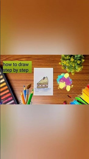 How to draw a cake step by step (very easy) || art video