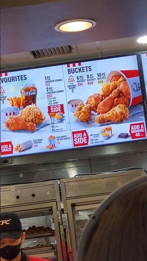 kfc menu price bucket meal