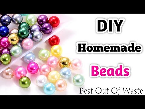 DIY : Homemade Beads / How to make beads at home / Beads making at home /DIY Easy Paper Beads making