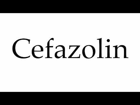 How to Pronounce Cefazolin