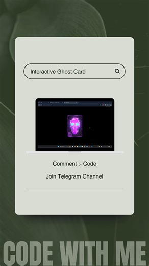 Interactive Ghost Card 👻 | Spooky UI Using HTML CSS & JavaScript