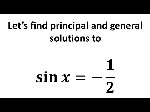 Solve sin x = -1/2