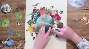 Planet Earth Collage Process Video