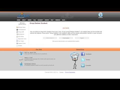 Adding and Dropping Students within Unique Learning System