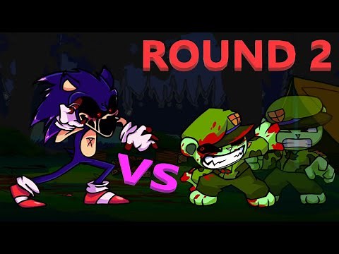 SONIC.EXE VS FLIPPY ROUND 2 (You Can't Run x Overkill / Fallout) - Friday Night Funkin'