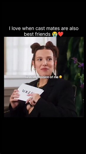 Celeb source TV on Instagram: "Millie Bobby Brown and Noah Schnapp's friendship is the epitome of Hollywood wholesomeness! 🌟 Growing up together on the set of Stranger Things, their bond has blossomed from co-stars to something more akin to family. Their connection is filled with playful banter, endless support, and constant encouragement. Whether it's sharing inside jokes, giving hilarious interviews, or sharing heartfelt moments behind the scenes, these two always have each other's backs. The