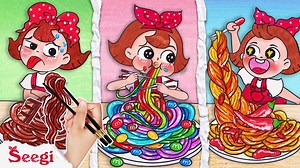 22K views · 606 reactions | Seegi Tried Asmr... Rainbow Noodles | How To Make By Colorful Playdoh? Stop Motion Paper #animation #asmr #dolls #stopmotion #seegichannel #seegi #paper #stopmotionpaper | Stop Motion Paper ASMR | Facebook