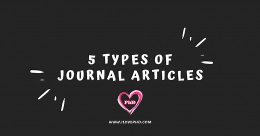 5 Types of Research Articles - Manuscript for Journal - iLovePhD