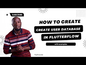 How to create user database in flutterflow