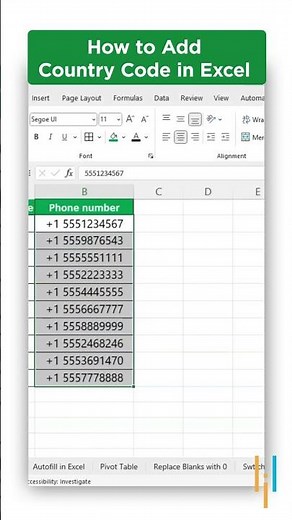 🤔 How to Add Country Code in Excel #Shorts #Simplilearn