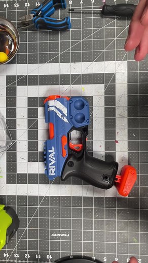 Pistol Rocket Launcher?! A classic! Just one of the Nerf Rival knockout kits designed by @meakervi that got me hooked early on! Still impressed how well this fires a Demolisher Rocket on a stock spring. Just added the option for a kit like this that includes a Knockout since I have a bunch of them… :) #nerf #nerfrocket #nerfrocketlauncher #meaker #maritimefoam