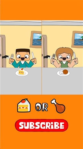 What will you choose 🍰 or 🍗 (Minecraft Animation)