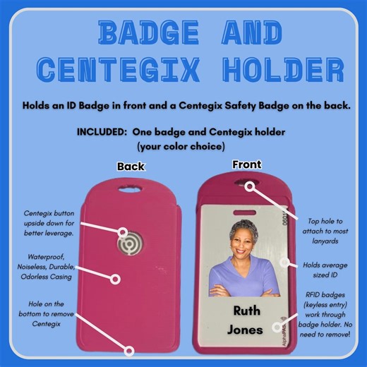 Badge and Centegix Holder - Etsy