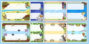 Foldover Desktop Name Tags