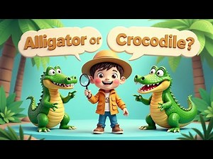 Alligators vs Crocodiles for Kids | Spot the Differences in Snout, Size, and More!