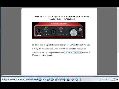 Download & Update Focusrite Scarlett 2i4 USB Audio Interface Drivers In Windows (2023 updated)