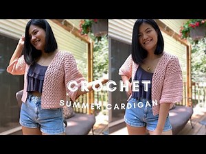 How to Crochet a Cardigan - Crochet Short Sleeve Cardigan (Summer Cardigan Pattern)