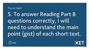 4.3K views · 67 reactions | How much do you know about Reading Part B? Take our quiz and test your knowledge! | OET | Facebook