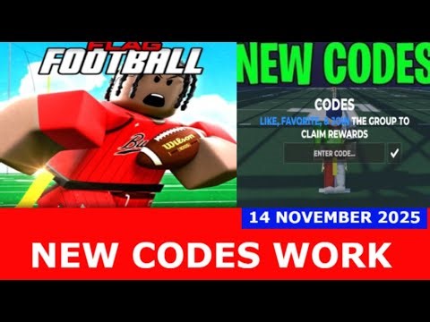 *NEW CODES* [UPD 3] Flag Football ROBLOX | November 14, 2025