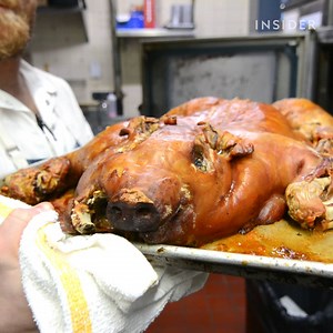 6.3M views · 24K reactions | This place roasts a whole pig. The Cannibal's large format feast can feed up to 8-10 people. For more information, visit their page. | Insider | Facebook