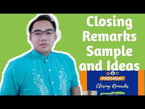 Closing Remarks ideas and sample