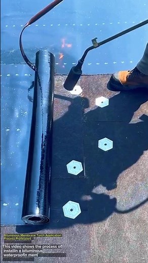 Bituminous Membrane Torch Application Process — Professional Roof Waterproofing