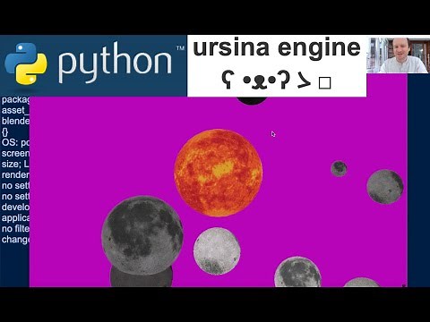 Python tutorial: the Ursina Game Engine - easy install and basic 3D scene + (3D solar system) part 1