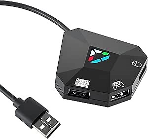 Keyboard and Mouse Adapter for Nintendo Switch, Wired Keyboard and Mouse Converter for PS4 PS3 Xbox ONE/360 Console Series Converter, Custom Mapping, 8 Keys Storage, Reset Button, FPS, TPS, RPG Games